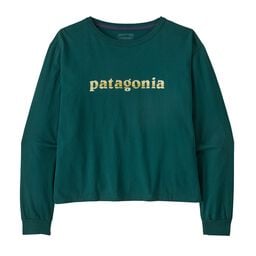 Women's Long-Sleeved '73 Text Logo Easy-Cut Organic Shirt