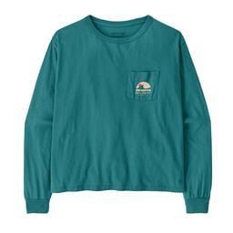 Women's Long-Sleeved Applied Imagination Easy-Cut Organic Pocket T-Shirt