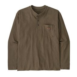 Men's Long-Sleeved Work Henley Pocket T-Shirt